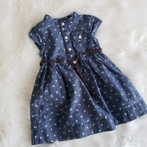 🌹Belted denim dress